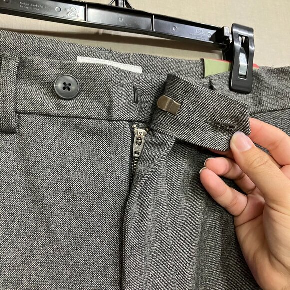 Goodfellow & Co Men's Gray Slim Fit Trousers Tapered Leg Woven Fabric Fly Button - Picture 8 of 15